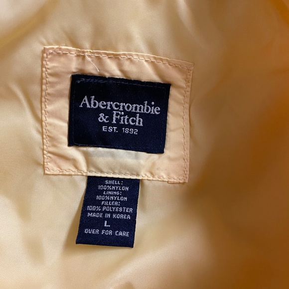 Abercrombie & Fitch Lightweight Puffer Yellow Jacket L - Picture 3 of 7